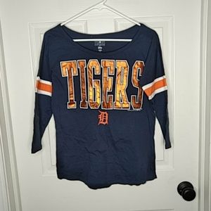 DETROIT Tigers Campus Lifestyle Jersey T-Shirt Top Sz M